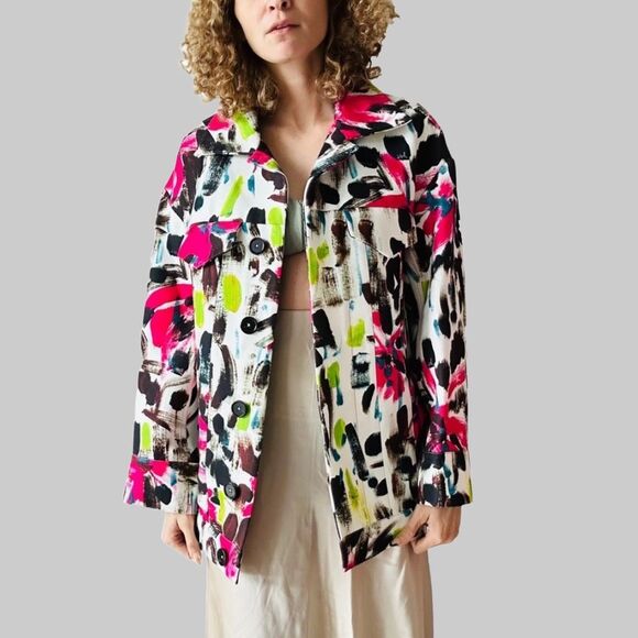 Marni Paintbrush Print Jacket – IT 38 –‎ SS20 Runway – NWT $1950 Designer - Picture 1 of 16